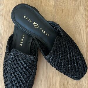 Katy Perry Collections Black Woven Mules